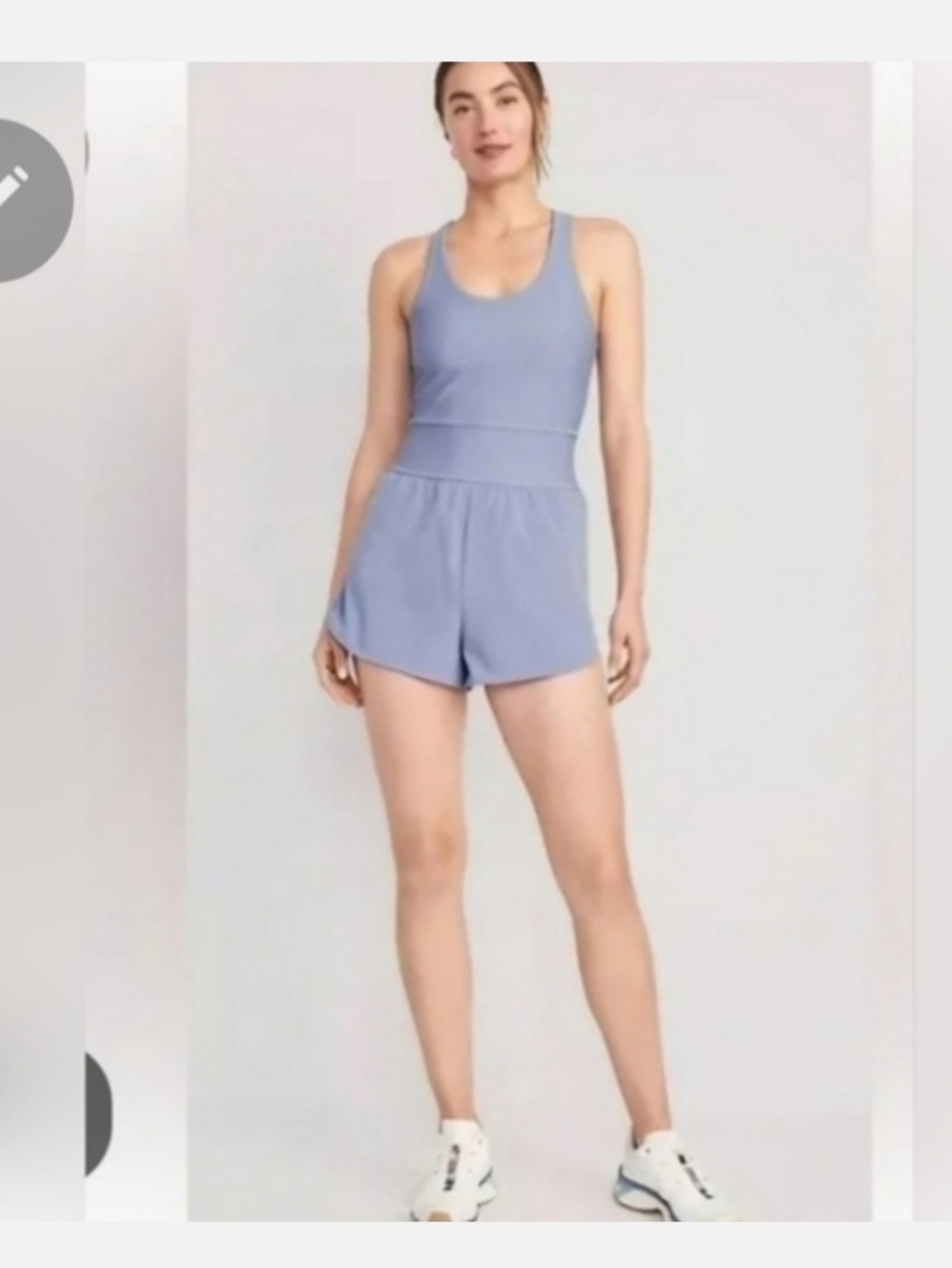 Sleeveless Light Periwinkle Romper Sz MP